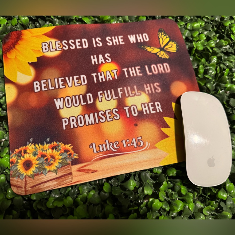 Inspirational Sunflower Mouse Pad
